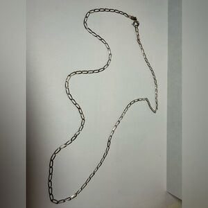 Sterling Silver paper lip Chain Necklace 18 1/2 in.